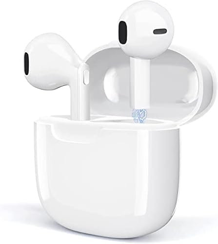 ETRSAIRL Ear Buds Wireless Earbuds, Headphones, Bluetooth 3D HiFi Stereo, Noise Cancellation in-Ear with Charging Case, Waterproof, for Sports Work(White)