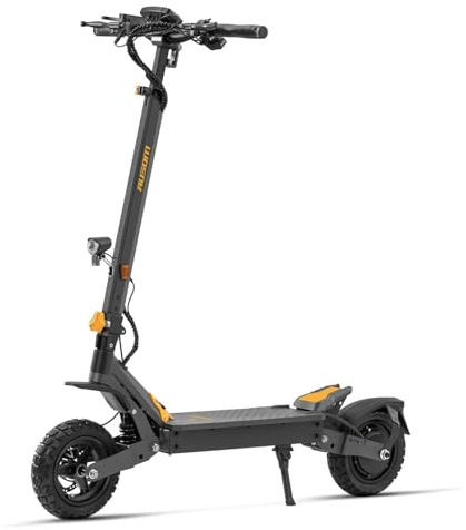 Ausom L1 E-Scooter mit Straßenzulassung (ABE), 70-90km Reichweite, 500W Motor, Max.20 km/h, Faltbarer Offroad Elektroroller für Erwachsene mit Duale Schwingarmdämpfer, Dual-Disc-Bremsen (15,6-Ah-Akku)