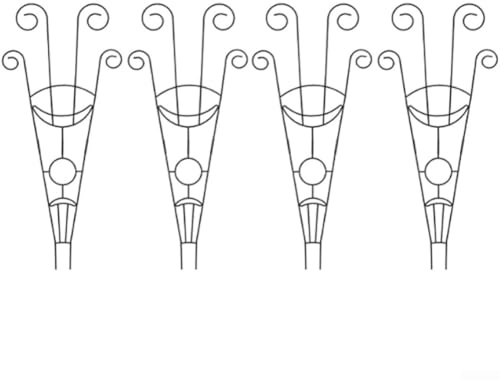 Juego de 4 marcos de metal para trepar plantas al aire libre diseñados para apoyar plantas trepadoras en jardines y terrazas para mejorar la estructura y el crecimiento de las plantas