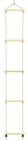 Generico Scala di Corda per Bambini in Legno Massello e PE 30x168 cm,Bebè e Bimbi,Attrezzature attività e Giochi per Bebè,Giochi multiattività per bebè-91936