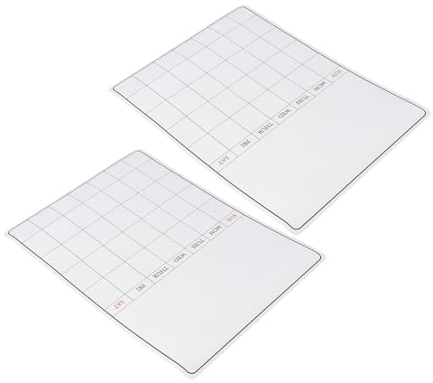 LOPUNER Pizarra Magnética A3 para Frigorífico 2 Piezas, Tablero de Planificación Hogar Reutilizable, Calendario Magnético Borrable, Organizador de Horarios y Recordatorios Domésticos