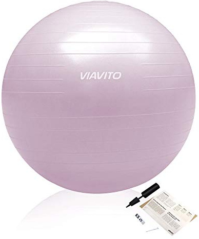 VIAVITO 500kg Studio Anti-burst 55cm Gym Ball, Color- Dusty Rose