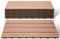 Lospitch WPC Terrassenfliesen 30x60cm 6er Set für 1m² in Holzoptik für Garten Balkon Bodenbelag mit Drainage und Klicksystem Terrassendielen Balkonfliesen Klickfliesen Holzfliesen Braun