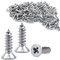 Wood Screws 10mm x M3 Flat Head Self Drilling Screws for Wood 200 Pcs Zinc-Coated Screw for Metalwork Chipboard Indoor Outdoor