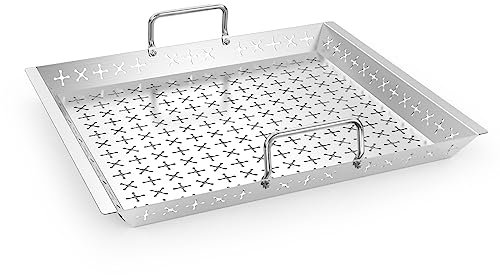 Onlyfire Stainless Steel Grill Basket, Grilling Pan with Detachable Handle for Weber Genesis E/S/EX/SX/EPX 325 335 425 435 (2022),for Vegetables, Fish, Meat, Kabobs