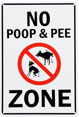 Señales de Perro Sin Caca, Cartel de Advertencia de Prohibición de Perro, Cartel Perro Peligroso, Aluminio Libre de Óxido, Fácil Montaje al Aire Libre