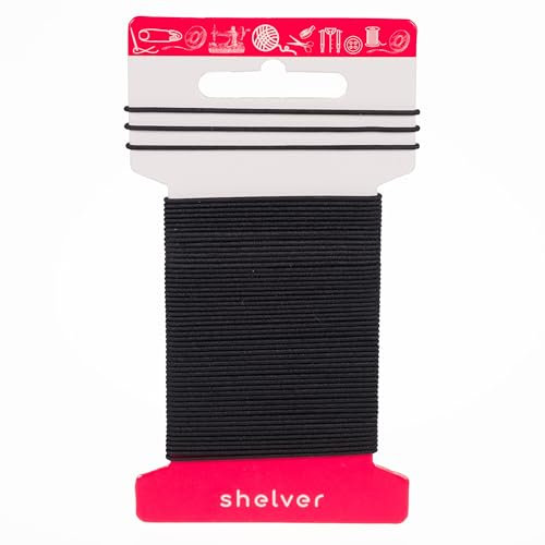 Shelver Elastic String Cord, Black-White-Beige, 1mm-1.5mm-2mm-2.5mm-3mm, 6 metres