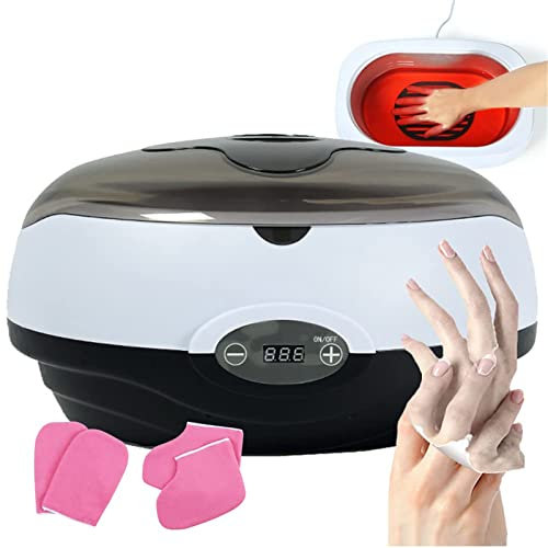 Jrcfnss Bagno di Cera di paraffina per Mani e Piedi, Macchina per scaldare la Cera di paraffina a Temperatura Regolabile da 2,8 Litri, idratare e rinnovare la Pelle e alleviare la Fatica