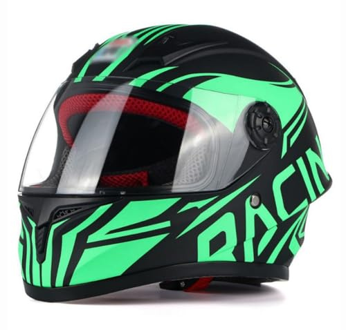 Casco Integrale Da Motocross Per Bambini, Casco Da Scooter Con Visiera Parasole, Caschi Da Moto Per Bambini, Casco Di Sicurezza Per Bambini Dai 4 Ai 10 Anni A,XL/(53~54cm)