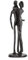 Aoneky Affectionate Couple Art Iron Sculpture, Passionate Love Statue Romantic Metal Ornament Figurine Home & Office Decoration (Arm Neck Hug Kiss)