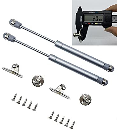 Gasdruckfeder Gasdruckdämpfer Kompressionsfeder Geeignet für Holzschrank und Holzkleiderschrank Klappen 2mm Installation Beschläge 2 Stück 245mm (80N)