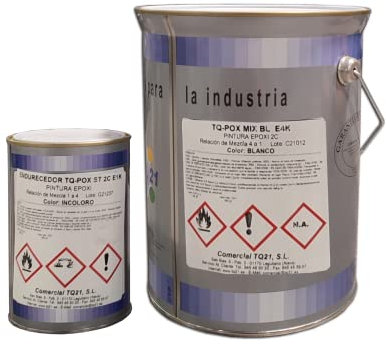 DISPIVAL Pintura Epoxi Suelos 2C Carta Ral 4K+1K (RAL 7035 Gris luminoso)