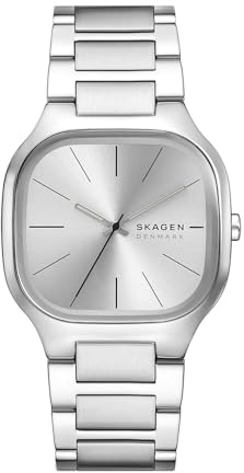 Skagen Herren Analog Quarz Uhr mit Edelstahl Armband SKW6934