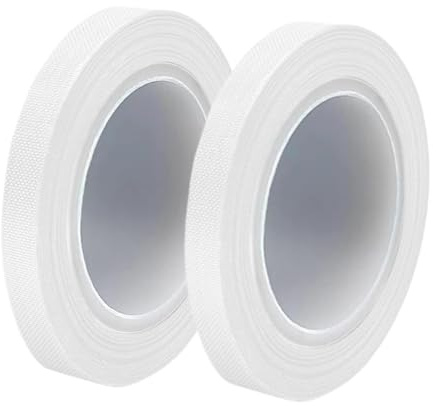 MOUMOUTEN 2 Rollos 10m × 10mm Cinta PTFE Blanco Alta Temperatura,Tela Aislante Vinilo Térmico Sublimación Cinta de Prensa para Máquina Selladora al Vacío