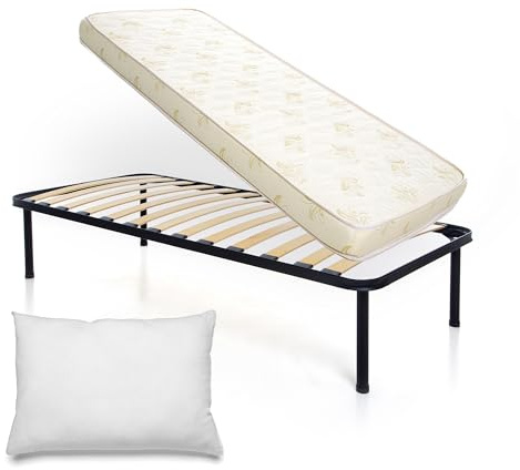 DOLCI SOGNI Rete Letto Singolo 90x190, Struttura Letto Singolo Senza Piedi Rete Ortopedica, 100% Made in Italy