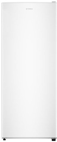 Teknix TSFG1385W Upright Tall Freezer - Freestanding with 170L Capacity - Smart Frost - Suitable for Garages - Reversible Door - 5 Large Drawers - White, H138.0 x W55.0 x D57.0 (cm)