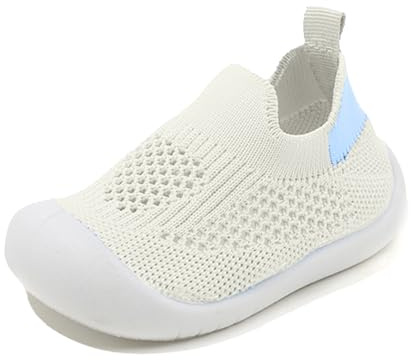 Zapatos Bebe Primeros Pasos de Punto Malla Transpirable Suave, Zapatillas Recien Nacido con Suela Goma Antideslizante Calzado Respetuoso Bebé Niña Niño, Sandalias Infantil Caminantes Principiantes
