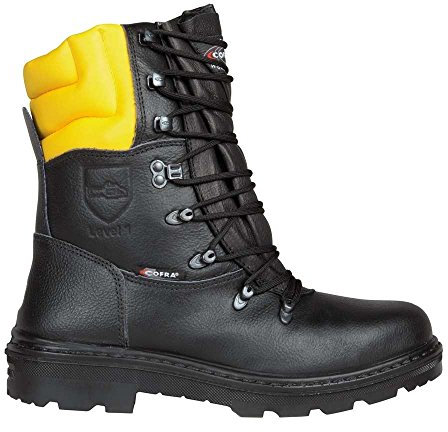 COFRA Schnittschutzstiefel/Forstarbeiterstiefel Woodsman (43, schwarz)