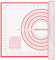 GREENRAIN Silikon-Backmatte, antihaftbeschichtet, mit Messung 15.75''(W)*23.75''(L) rot