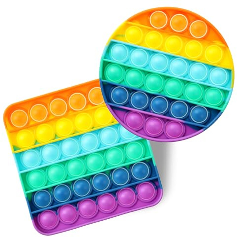 Mr. Pen- Pop Fidget Sensory Toys, 2 Pack, Circle & Square Shapes