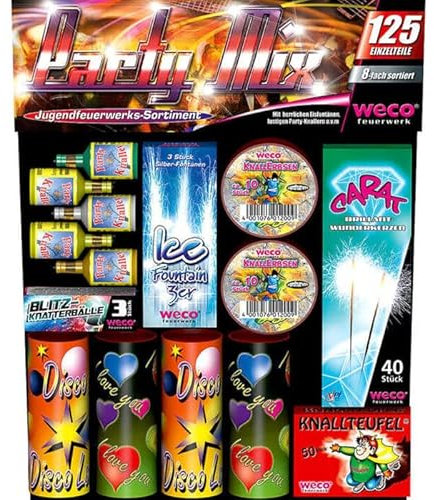 PAINT IT EASY NEU Kinderfeuerwerk-Party-Sortiment Party-Mix - Das Original