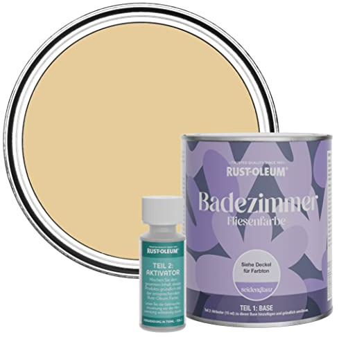 Rust-Oleum Yellow Water-Resistant Bathroom Tile Paint in Satin Finish - Sandstorm 750ml