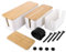 YAYODS 3 Stück Kabelbox Weiß - Große Medium und Kleine Kabelbox Steckdosenbox mit Bambusdeckel - Kabel Organizer Box - Kabelmanagement Box für Kabel, Ladekabel, Adapter