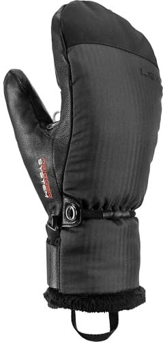LEKI Damen Lantana 3D GTX Fäustlinge Warm Gore-Tex wasserdichte Handschuhe für Skifahren, Snowboarden & kaltes Wetter - Graphit-Schwarz - Small, 7.5
