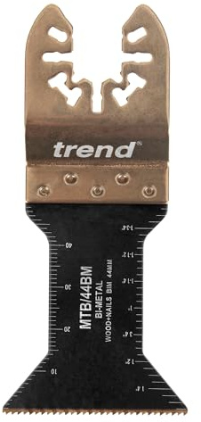 Trend Multiverktygsblad, 5-pack, 44 mm fintandat bi-metall för trä, metall och plast, universell passform för ledande multiverktyg, MTB/44BM