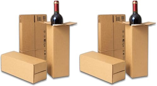 IPEA Boîtes en Carton Longues pour Bouteille de Vin et Expéditions – 30 x 10 x 10 cm – Fabriqué en Italie – 5 pièces – Boîte à Tube E-commerce, Cadeaux, Événements, Fêtes – Boîte Emballage (Lot de 2)