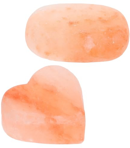 WOONEKY 2 St salttvål orange saltsten saltmassagesten polerad saltsten Badtvål för kvinna duschdeodorantsten Badspa saltkristallsten rosa kroppsvårdssten