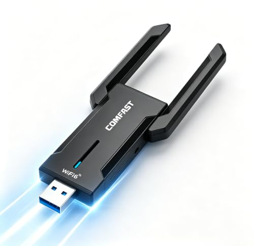 COMFAST AX5400 Adaptador WiFi USB para PC, USB WiFi 6E Tri-Banda 6G/5G/2,4G