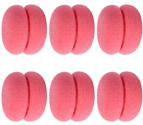 Kronabelle Lockenwickler für Locken, runde Lockenwickler aus Schaumstoff, weiche Schwamm-Lockenwickler zum Schlafen, einfaches Haarstyling, kompakte Größe, 6 Stück