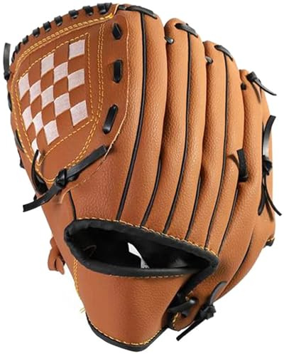 Baseball Handschuh Sport-Baseballhandschuh Softball for die rechte Hand for den Erwachsenenzug(Brown 12.5 Inch)