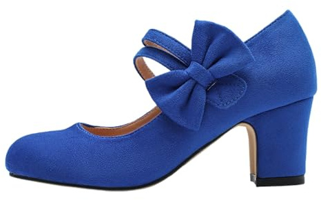 Escarpins à pieds larges pour femme - Élégantes chaussures à talons - Petites chaussures de mariage - Chaussures de danse confortables pour femme - Chaussures traditionnelles pour dirndl