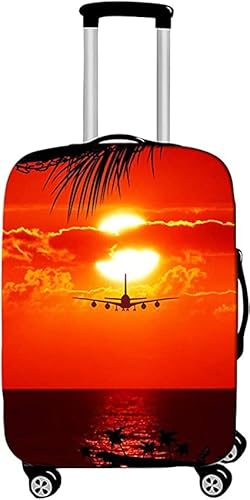 Elastica Proteggi Valigia Suitcase Luggage Cover, DOTBUY 3D Aereo Viaggio Proteggi Bagagli Coprire Coperchio di Protezione Antipolvere Lavabile Copertura (H,XL (30-32 pollici))