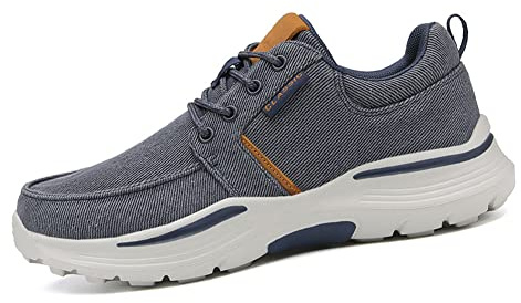 Aocase Scarpe Ortopediche per Uomo Ortopedica Diabetico Fascite Plantare Swollen Scarpe Slip-On Traspirante Antiscivolo Scarpe da Passeggio Artrite Edema Scarpe Ortopediche,Blu,44.5EU
