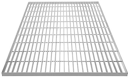 Grille Caillebotis Acier Galvanisé 1000mm x 900 mm - Min 260gr/m² Maille 32 x 100mm Grillage Revêtement Sol Passerelle Passage Voiture - Capacité 900KG - Résistant à la Corrosion EN ISO 1461