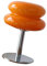 Tnfeeon Nachttischlampe, Praktische Tischlampe aus Glas, Eierkuchenform, Niedlich für Mädchen für Zuhause (Orange)