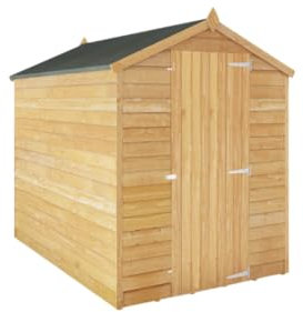 WALTONS 7 x 5 Overlap Windowless Storage Shed | Apex Roof | 7mm Overlap Cladding | Wooden Garden Storage Shed | 10 Year Anti Rot Guarantee | 7 x 5 7ft 5ft