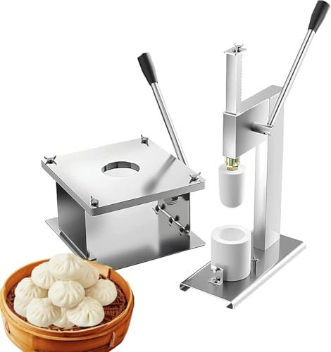 GFXYQPDNV Creative Manual Bun Making Machine,Stainless Steel Baozi Maker Cooking Tool Sets,for Cooking Delicious Baozi for Restaurant Home and Commercial,400-500 PCS/H (Color : Medium)