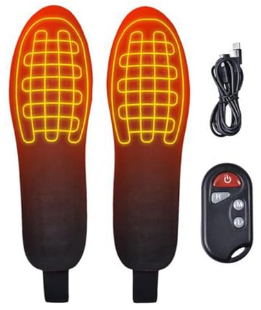 Semelles chauffantes - Semelles chauffantes pour les pieds, Semelles chauffantes thermiques USB Eva Cosy | Inserts chauffants électriques alimentés par batterie de 2 200 Mah | Chauffe-pieds thermiques
