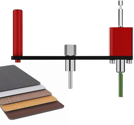 Vesidoloy Tagliafori Rotondo Per Pannelli - Fresa Circolare Regolabile per Piastrelle da Soffitto e Pareti - Utensile Multiuso Preciso Per Fori Cartongesso Costruzione Mobili e Arredamento