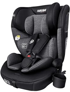 Nania - Milano, Siège auto bébé ISOFIX, évolutif 76-150 cm, de 9 à 36 kg, 15 mois à 12 ans, Têtière ajustable 12 niveaux de réglages, Protections latérales, Housse amovible et lavable, Porte gobelet