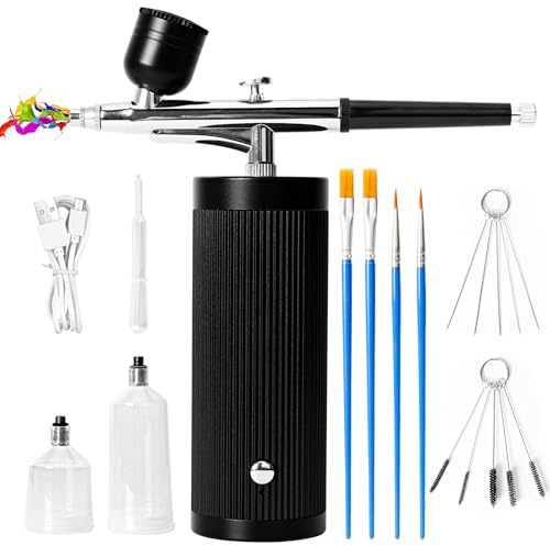 Aerographe Kit Complet, Airbrush Ongle Haute Pression Portable Rechargeable