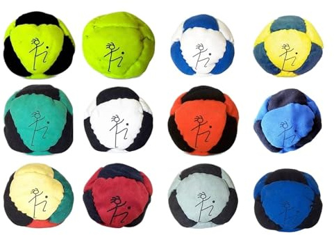 NJIEzhao Footbag tricoté Main Hand-Made World Foot Bag,Dirtbag Hacky Sack Assorted Footbag Sand Filled for Adults(1PC Random)