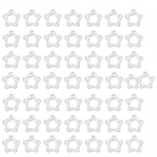 Balloon Arch Clips 50 PCS White Plastic Balloon Connectors 1.1 Inch | Ring Shaped Balloon Holders for Weddings Parties – Create Balloon Decorations Without Extra Tools Secure Buckle Design