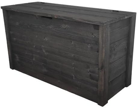 TOTAL WOOD 2012 Cassapanca in legno contenitore panca porta legna 90x35x50cm color ebano