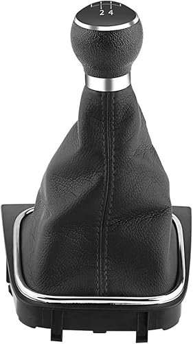 Pommeau de Levier de Vitesse de Voiture, Kit de Botte de Soufflet de Bâton de Levier de Vitesse en Cuir à 5 Vitesses Couverture Anti-poussière de Bouton de Changement de Vitesse