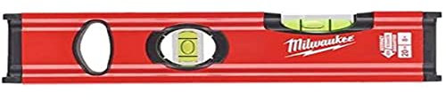 Milwaukee 4932472091 - Nivel de burbuja (20 cm, no magnético), color rojo